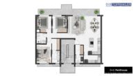 Luxuriöse 3- Zimmer Wohnung mit Garten und Meerblick! In der Zyperns schönem Ort Kucuk Erenkoy! - 3+1 Penhouse_Grundriss