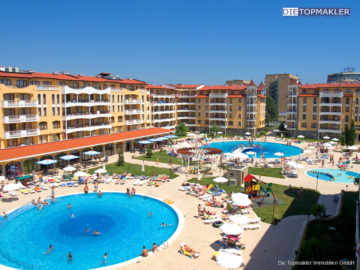 Charmante 3-Zimmer Wohnung in einer Luxusanlage! Mit Blick auf den Pool. Nur 500m bis zum Strand., 8240 Sonnenstrand (Bulgarien), Etagenwohnung