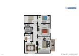 Obergeschoss - 3 Zimmer Wohnung mit Balkon in Hövelhof