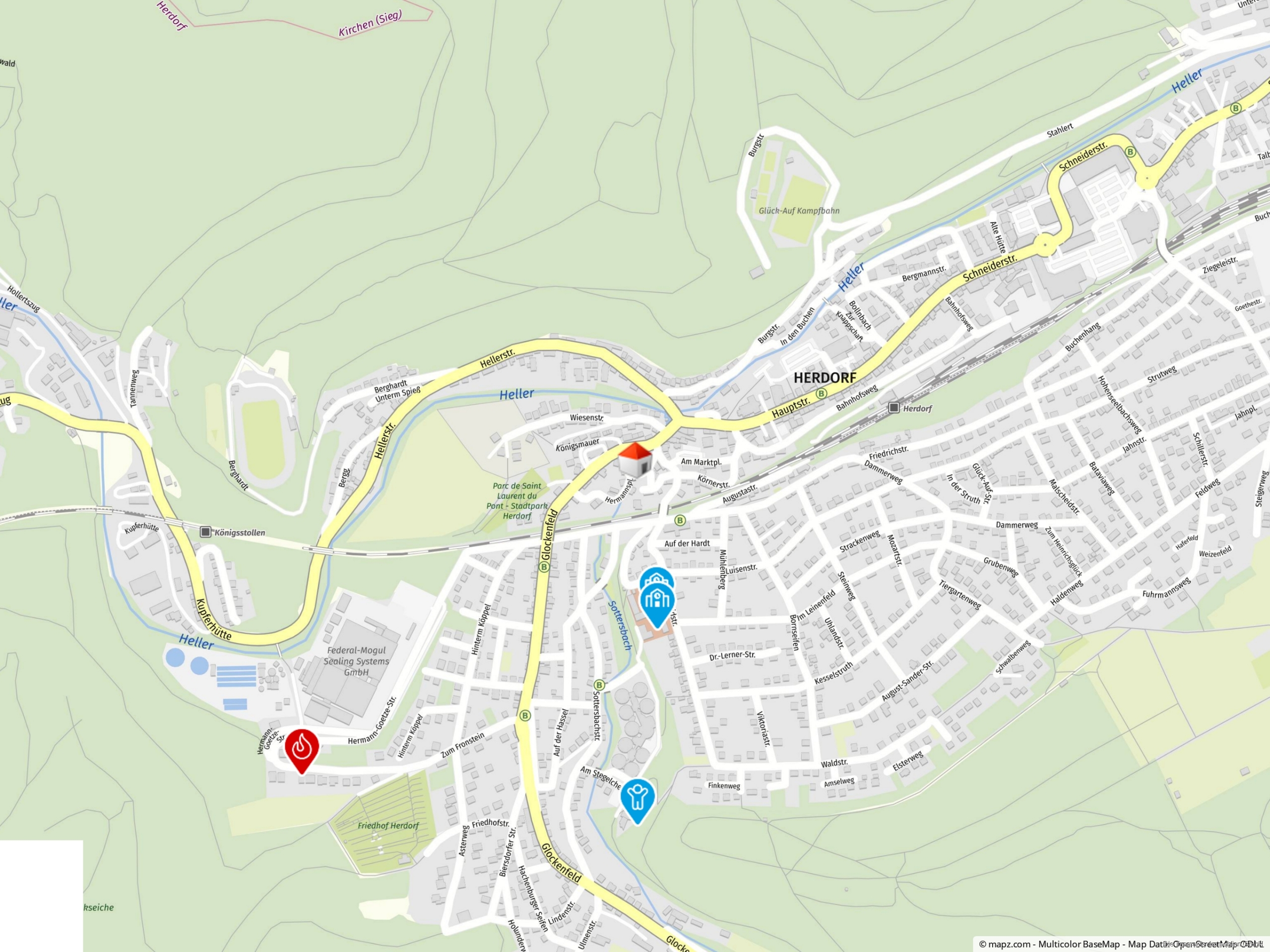 Attraktives Baugrundstück für Mehrfamilienhaus in gewachsener Lage - Kartenausschnitt (83760)