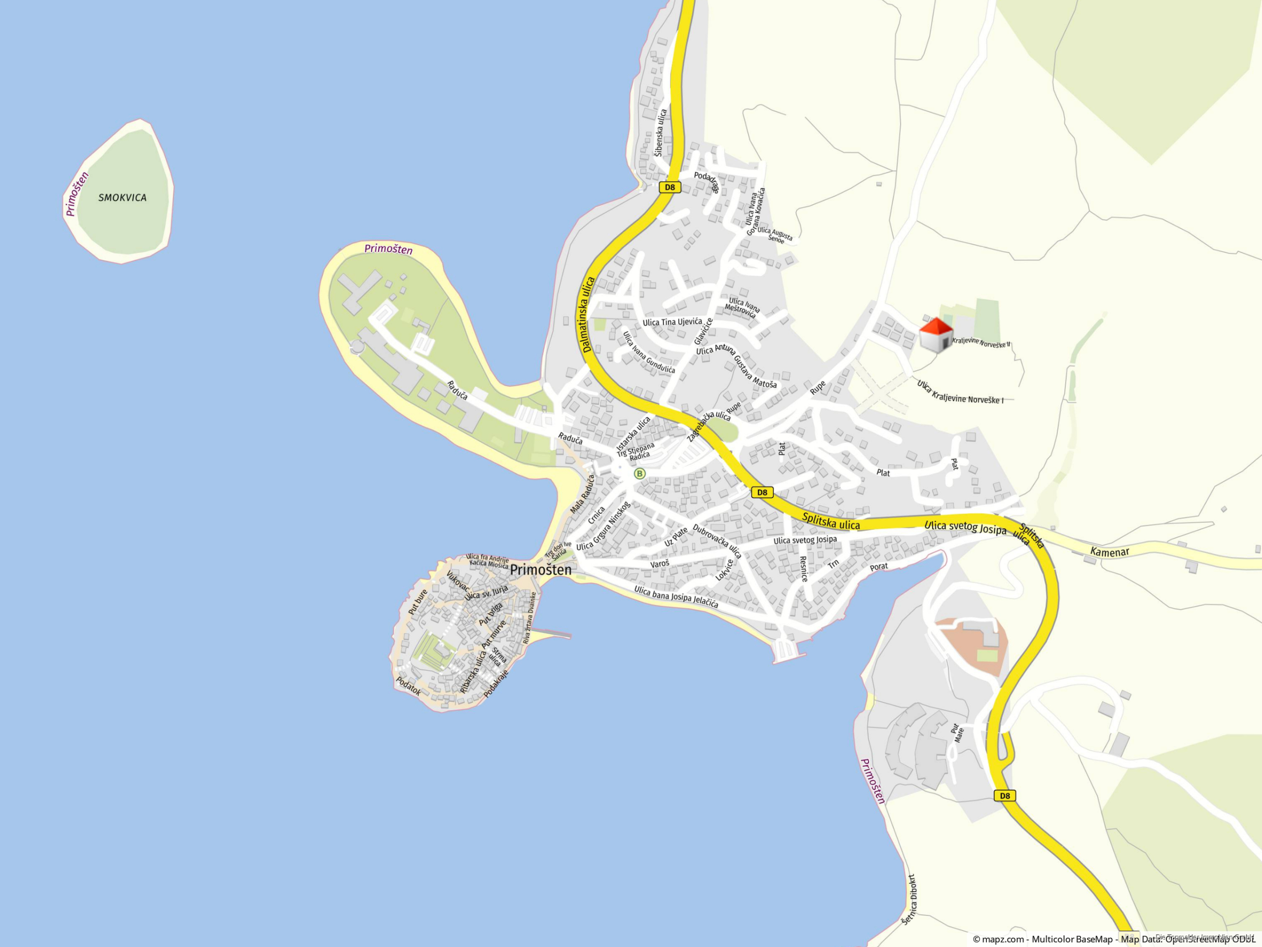 Primošten-Moderne Wohnungen in Top Lage - Kartenausschnitt (57238)