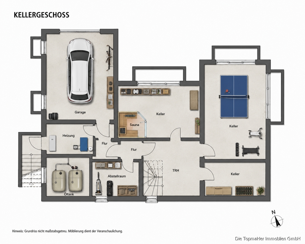Bungalow in Bielefeld - Kellergeschoss (86053)