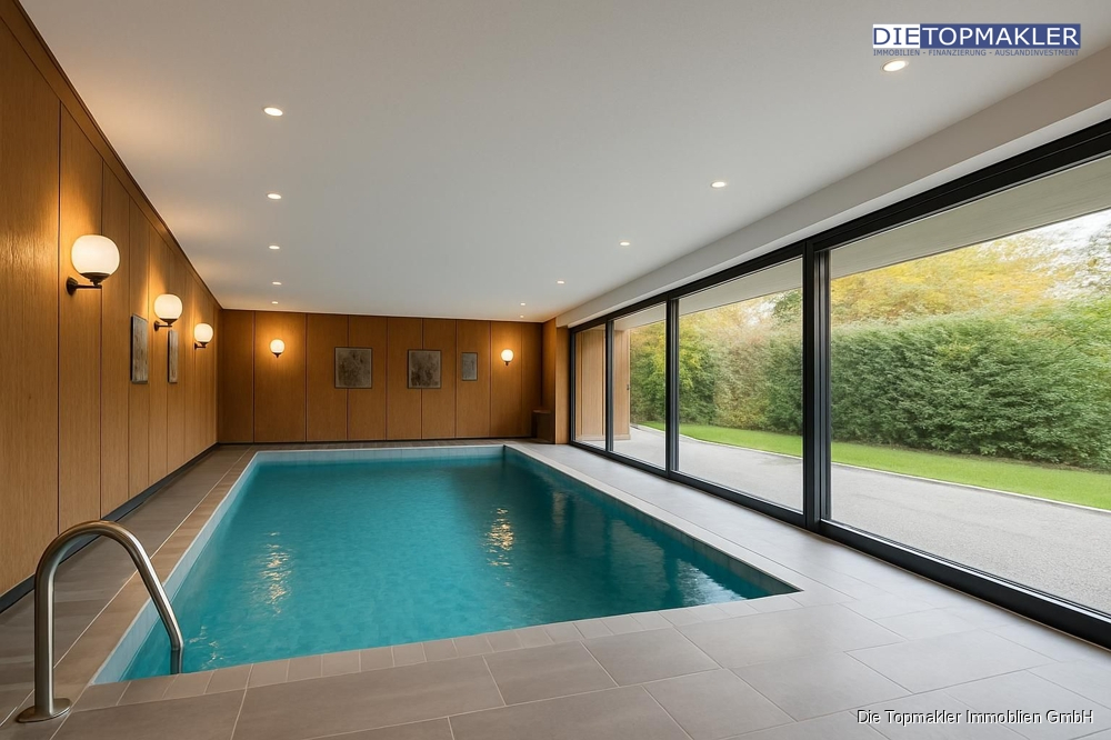 Exklusive Seeresidenz am Möhnesee – Zwei Häuser, unzählige Möglichkeiten und ein Ausblick, der verzaubert - Pool im Untergeschoss (82473)