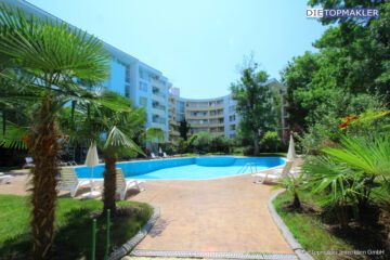 Lichtdurchflutete zwei Zimmer Wohnung, mit Poolblick! Im beliebten Ort Sonnenstrand!, 8240 Sonnenstrand (Bulgarien), Etagenwohnung