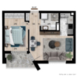 Titelbild - Neuwertiges 1-Zimmer-Apartment mit Bergblick – 10 Gehminuten zum Meer